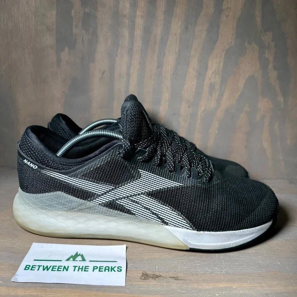 Reebok Mens Nano 9 Cross Training Shoes Black FU6826 Mesh Lace Up Breathable 12